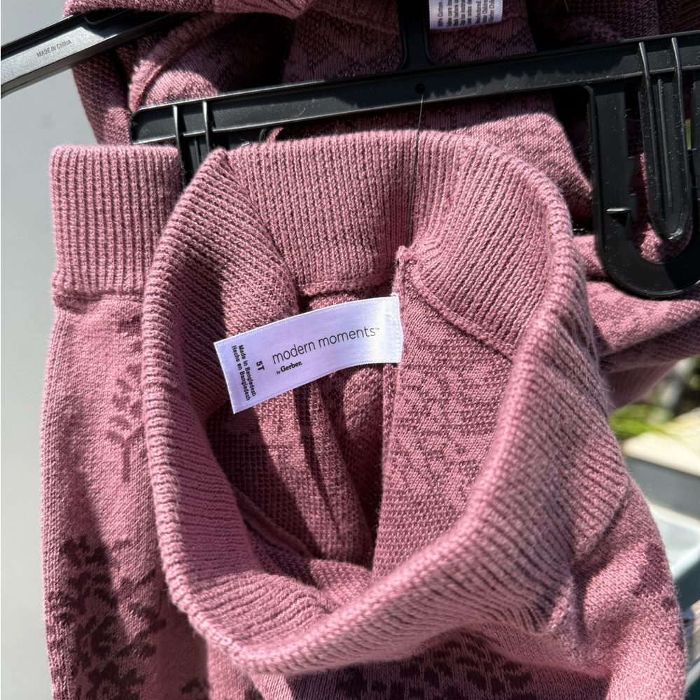 NEW w/ Tags Gerber Mauve Snowflake Sweater - Picture 5 of 11